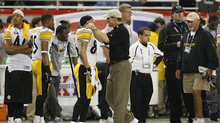 Pittsburgh Steelers head coach Bill Cowher Hines Ward Pittsburgh Steelers head coach Bill Cowher Hines Ward