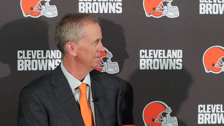 Cleveland Browns head coach Todd Monken during his introductory press conference at the Cleveland Browns training facility, Feb. 3, 2026, in Berea, Ohio. Cleveland Browns head coach Todd Monken during his introductory press conference at the Cleveland Browns training facility, Feb. 3, 2026, in Berea, Ohio.