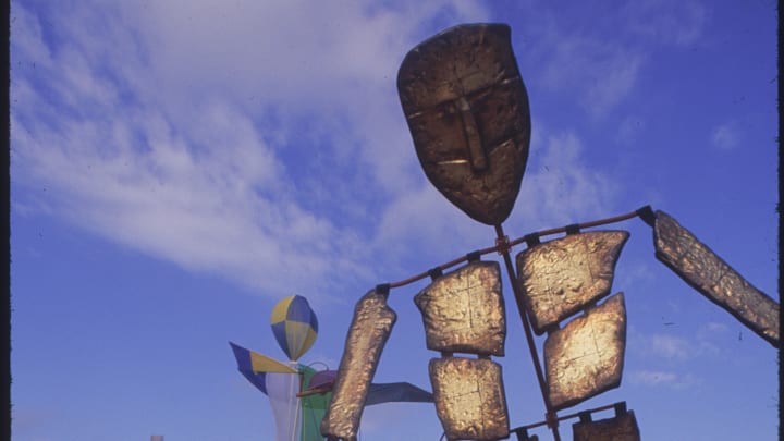 Large Gold Puppet in Disney Parade