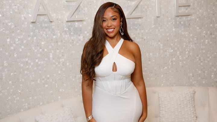 Jordyn Woods attends Azazie Midsummer Soiree Event in Los Angeles, California, August 6, 2024. 