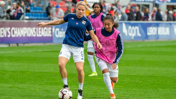 Selma Bacha and Eugenie Le Sommer are two of several French footballers who play for clubs side, Lyon. 