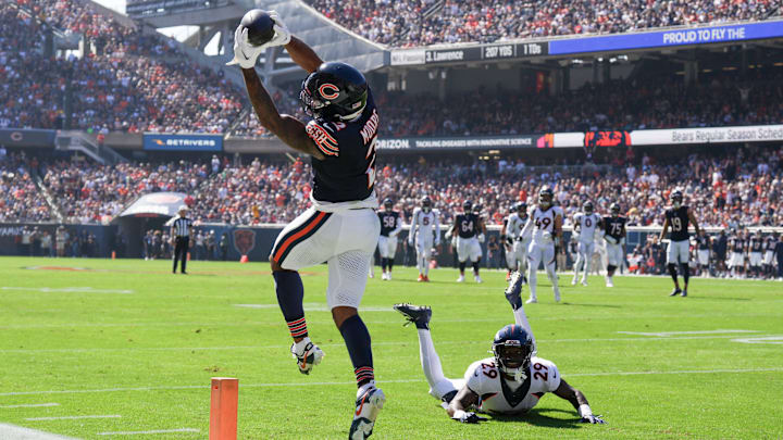 Wide receiver D.J. Moore has been a key pickup for the Bears offense, and one of the best moves by GM Ryan Poles.