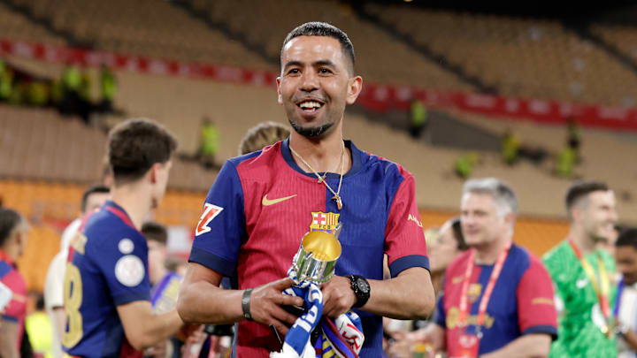 Mounir Nasraoui, père de Lamine Yamal, après la victoire du FC Barcelone en finale de Coupe du Roi