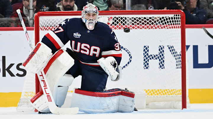 Connor Hellebuyck, NHL 4 Nations Face-Off - United States v Finland