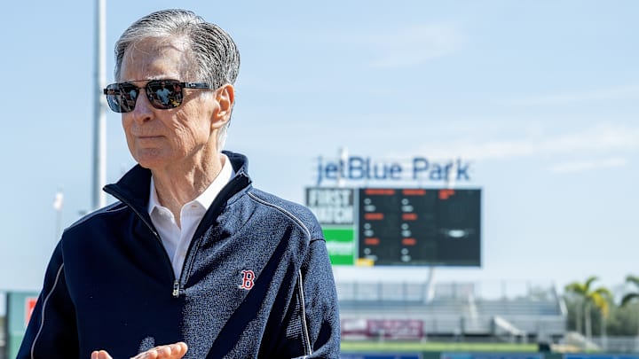Feb 17, 2025; Lee County, FL, USA; Boston Red Sox owner John W. Henry attends spring training at Jet Blue Park at Fenway South. Photo Credit: Chris Tilley-Imagn Images Feb 17, 2025; Lee County, FL, USA; Boston Red Sox owner John W. Henry attends spring training at Jet Blue Park at Fenway South. Photo Credit: Chris Tilley-Imagn Images