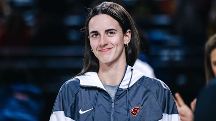 Indiana Fever guard Caitlin Clark before the game against the Washington Mystics.