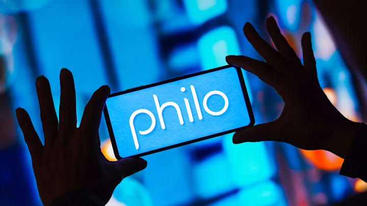In this photo illustration, the Philo logo is displayed on a...