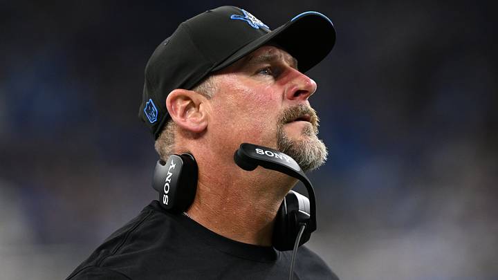 Sep 13, 2026; Detroit, Michigan, USA;  Detroit Lions head coach Dan Campbell on the sidlines against the New Orleans Saints during the first half at Ford Field.  Mandatory Credit: Lon Horwedel-Imagn Images