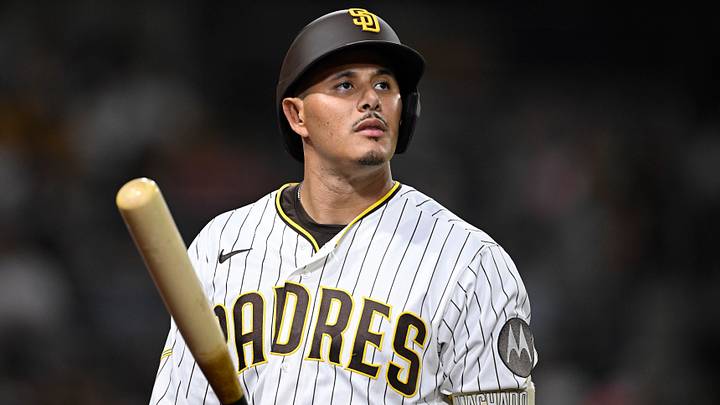 Aug 25, 2026; San Diego, California, USA; San Diego Padres third baseman Manny Machado (13) walks back to the dugout after hitting a ground ball during the fourth inning against the Pittsburgh Pirates at Petco Park. Mandatory Credit: Denis Poroy-Imagn Images Aug 25, 2026; San Diego, California, USA; San Diego Padres third baseman Manny Machado (13) walks back to the dugout after hitting a ground ball during the fourth inning against the Pittsburgh Pirates at Petco Park. Mandatory Credit: Denis Poroy-Imagn Images