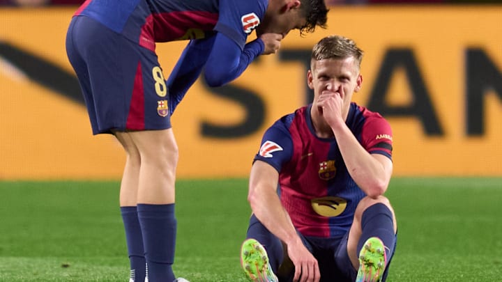 Dani Olmo am Boden Dani Olmo am Boden