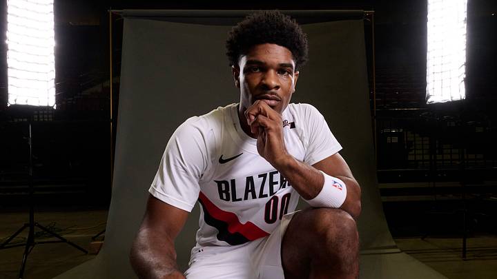 Sep 28, 2026; Portland, OR, USA; Portland Trail Blazers guard Scoot Henderson (00) during media day. Mandatory Credit: Troy Wayrynen-Imagn Images Sep 28, 2026; Portland, OR, USA; Portland Trail Blazers guard Scoot Henderson (00) during media day. Mandatory Credit: Troy Wayrynen-Imagn Images