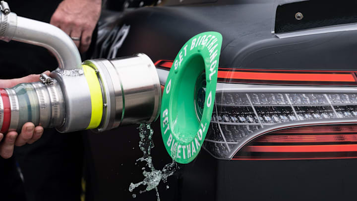 Starting in 2025, NASCAR National Series vehicles will no longer be required to have the American Ethanol "Get Bioethanol" branding around or inside the fuel port.