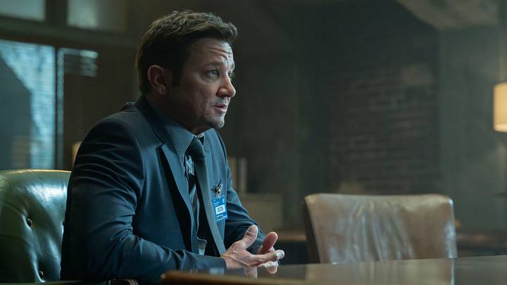 Jeremy Renner as Mike McLusky in Mayor of Kingstown episode 1, season 4, streaming on Paramount+, 2025