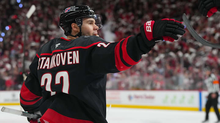 Logan Stankoven and the Hurricanes look to sweep away the Senators on Saturday afternoon.