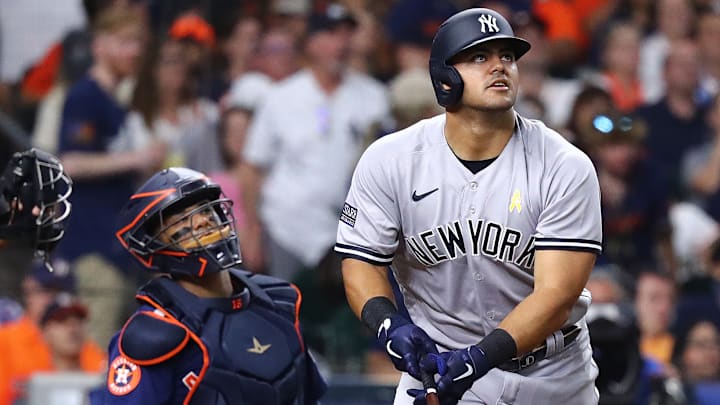 Jasson Domínguez debutó con cuadrangular en su primer turno, contra los Astros de Houston 