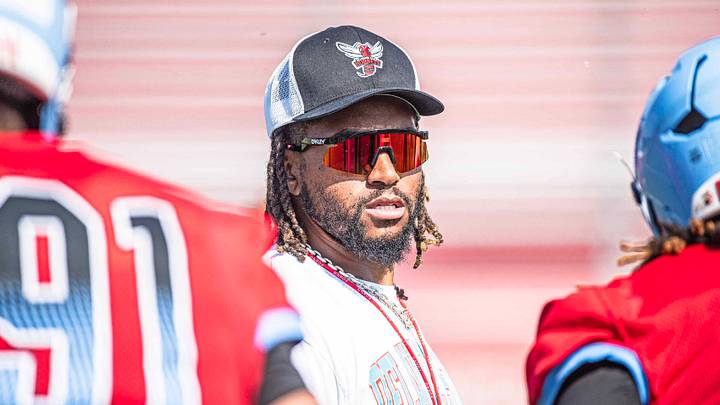 Delaware State head coach DeSean Jackson Delaware State head coach DeSean Jackson