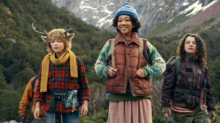 Sweet Tooth. (L to R) Christian Convery as Gus, Naledi Murray as Wendy, Stefania LaVie Owen as Becky in episode 301 of Sweet Tooth. Cr. Matt Klitscher/Netflix © 2024