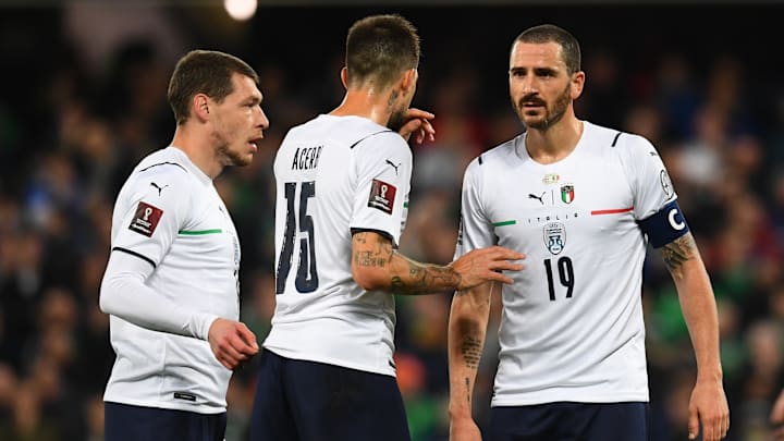 Andrea Belotti, Francesco Acerbi e Leonardo Bonucci