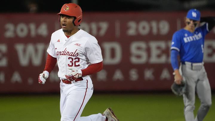 Louisville’s Zion Rose hit a home run against Kentucky at Jim Patterson Stadium in the 119th Battle of the Bluegrass.
April 21, 2026