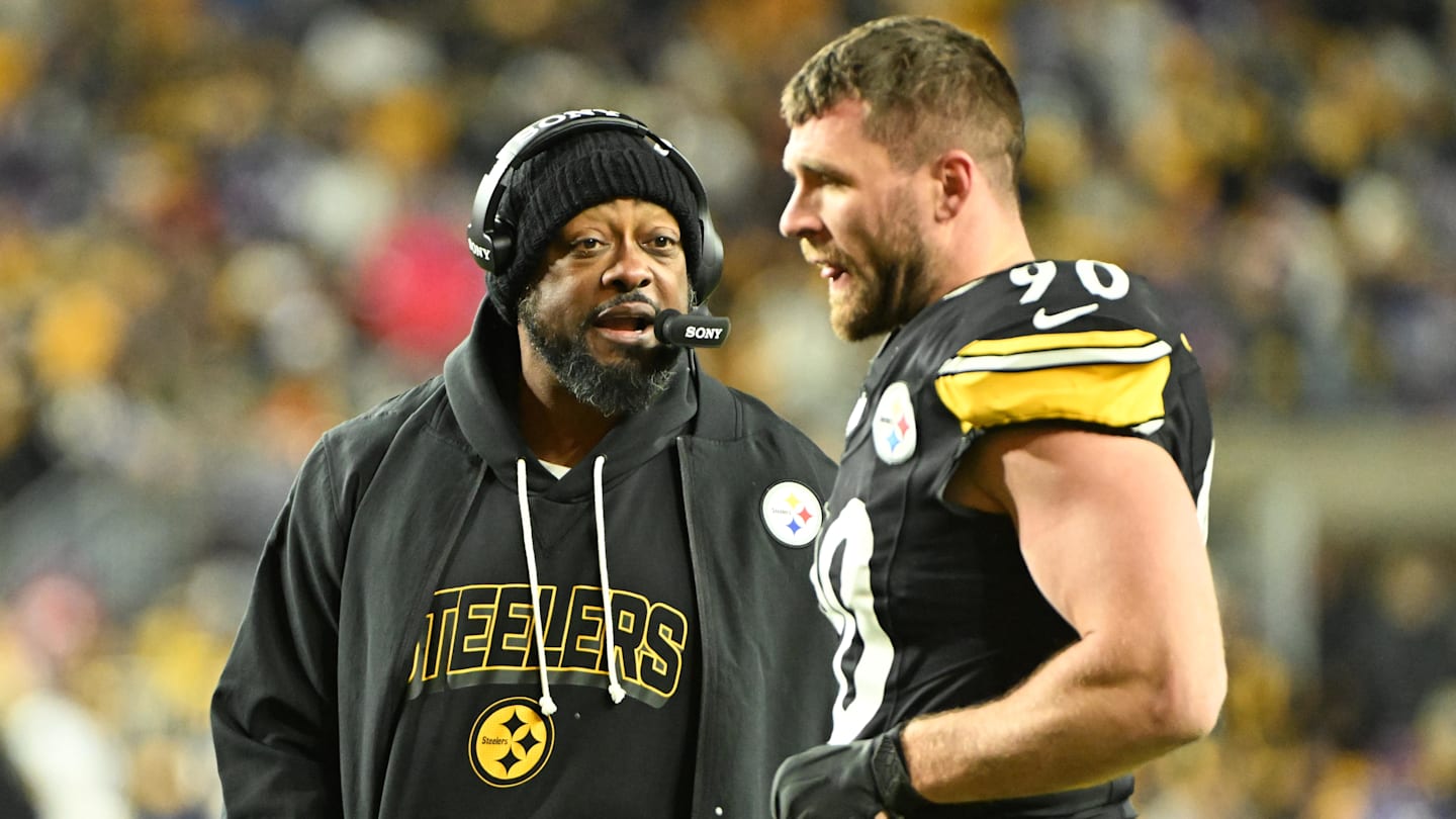 T.J. Watt Kept Repeating the Same Word While Tearing Up Over Mike Tomlin's Exit