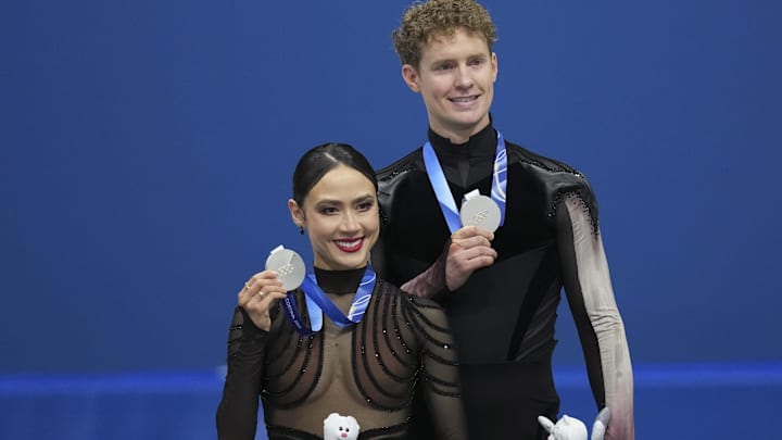Madison Chock and Evan Bates controversially finished in second in ice dancing this week. 