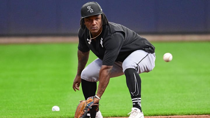 Chicago White Sox center fielder Luisangel Acuna Chicago White Sox center fielder Luisangel Acuna