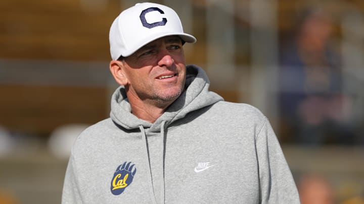 Nov 23, 2024; Berkeley, California, USA; California Golden Bears head coach Justin Wilcox before the game against the Stanford Cardinal at California Memorial Stadium. 