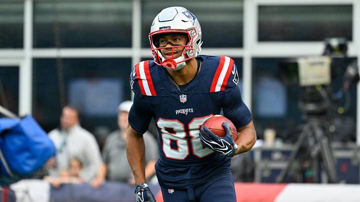 Aug 13, 2026; Foxborough, Massachusetts, USA; New England Patriots wide receiver Cameron Dorner (88) warms up before a game against the Indianapolis Colts at Gillette Stadium. Mandatory Credit: Eric Canha-Imagn Images Aug 13, 2026; Foxborough, Massachusetts, USA; New England Patriots wide receiver Cameron Dorner (88) warms up before a game against the Indianapolis Colts at Gillette Stadium. Mandatory Credit: Eric Canha-Imagn Images