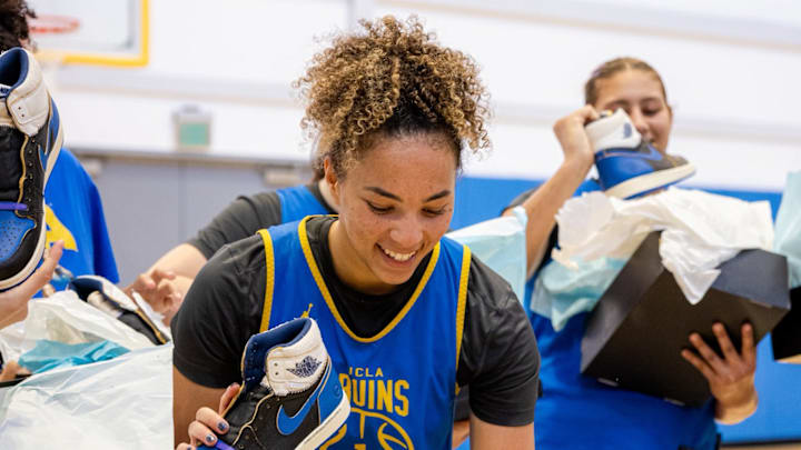 Kiki Rice and UCLA teammates received gifts from Jordan Brand and Union LA.