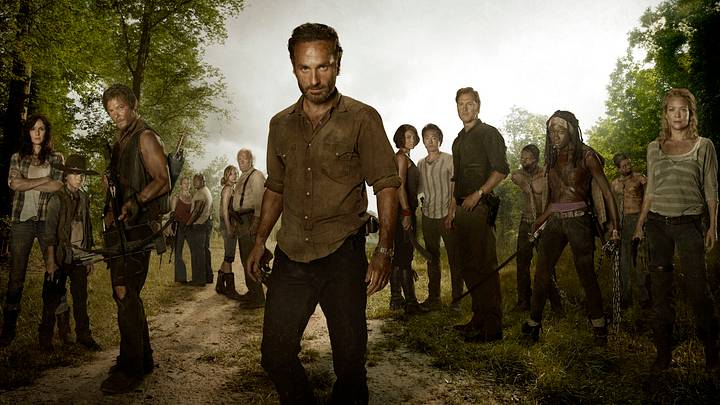 (L to R) Lori Grimes (Sarah Wayne Callies); Carl Grimes (Chandler Riggs); Daryl Dixon (Norman Reedus); Carol (Melissa Suzanne McBride); T-Dog (Robert 'IronE' Singleton); Beth Greene (Emily Kinney); Hershel Greene (Scott Wilson); Rick Grimes (Andrew Lincoln); Maggie Greene (Lauren Cohan); Glenn (Steven Yeun); The Governor (David Morrissey); Michonne (Danai Gurira) and Andrea (Laurie Holden) - The Walking Dead - Season 3, Gallery - Photo Credit: Frank Ockenfels/AMC