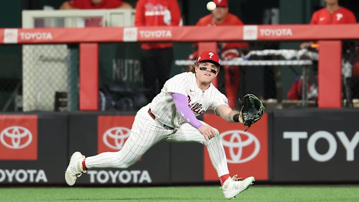 Harrison Bader's injury looms over Phillies' loss in Game 1. Harrison Bader's injury looms over Phillies' loss in Game 1.