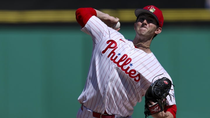 Andrew Painter threw 20 pitches, 14 for strikes in 2026 spring debut.