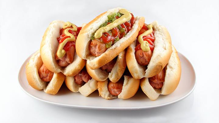 Plate Of Hotdogs