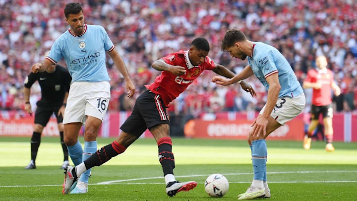 Man Utd were beaten by Man City in the FA Cup final Man Utd were beaten by Man City in the FA Cup final