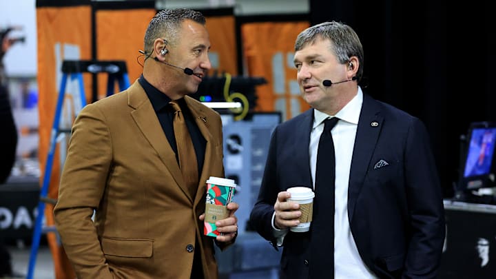 Steve Sarksian, Kirby Smart, Dec. 07, SEC Championship Game - Georgia vs Texas Steve Sarksian, Kirby Smart, Dec. 07, SEC Championship Game - Georgia vs Texas