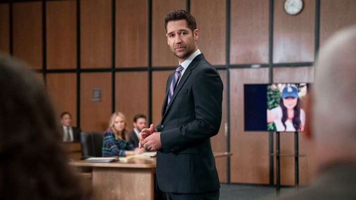 The Lincoln Lawyer. (L to R) Becki Newton as Lorna Crane, Devon Graye as Julian La Cosse, Manuel Garcia-Rulfo as Mickey Haller in episode 306 of The Lincoln Lawyer. Cr. Lara Solanki/Netflix © 2024
