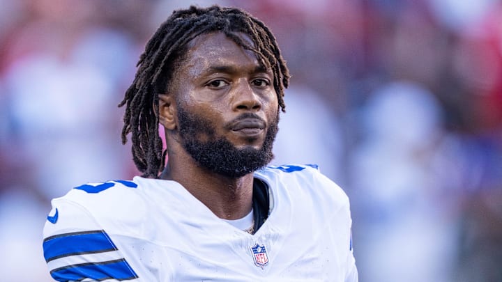 Dallas Cowboys defensive end Dante Fowler Jr. warms up before the game against the San Francisco 49ers at Levi's Stadium. 