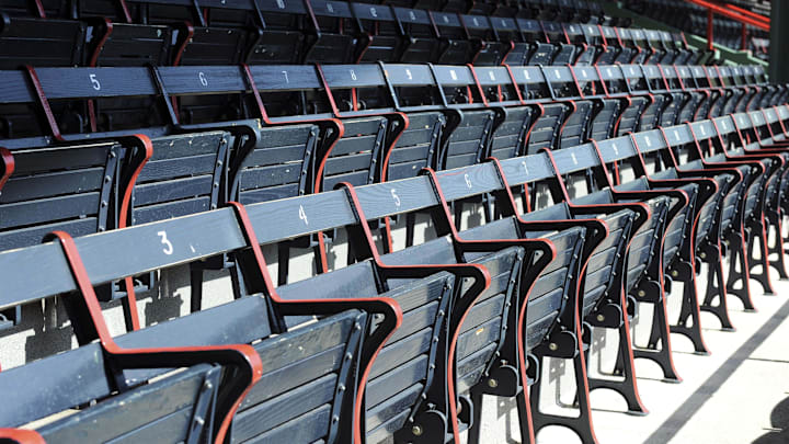 April 13, 2012; Boston, MA, USA; A general view of empty seats on opening day at Fenway Park prior to a game between the Boston Red Sox and Tampa Bay Rays. Mandatory Credit: Bob DeChiara-Imagn Images April 13, 2012; Boston, MA, USA; A general view of empty seats on opening day at Fenway Park prior to a game between the Boston Red Sox and Tampa Bay Rays. Mandatory Credit: Bob DeChiara-Imagn Images