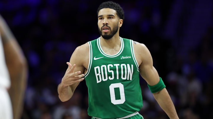 Jayson Tatum is questionable for Game 7 due to stiffness in his left knee. 