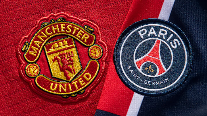 The Manchester United and Paris Saint-Germain Club Badges