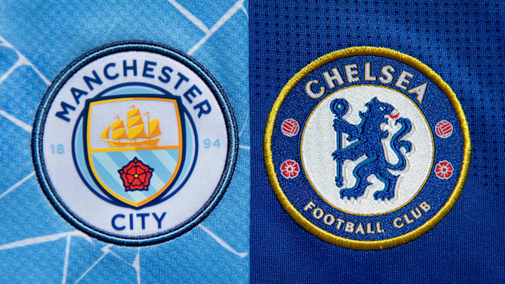 The Club Badges of Chelsea FC and Manchester City FC
