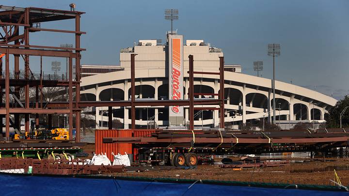 Jan. 2, 2022 - Construction continues for the new Liberty Park at the Mid-South Fairgrounds for a planned 120-room hotel, a 227,000 square-foot youth sports facility and entertainment venue next to Liberty Bowl Memorial Stadium. Jan. 2, 2022 - Construction continues for the new Liberty Park at the Mid-South Fairgrounds for a planned 120-room hotel, a 227,000 square-foot youth sports facility and entertainment venue next to Liberty Bowl Memorial Stadium.