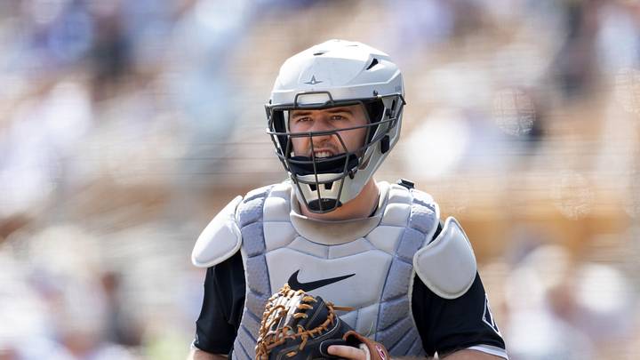 Feb 26, 2026; Phoenix, Arizona, USA; Chicago White Sox catcher Kyle Teel against the Los Angeles Dodgers during a spring training game at Camelback Ranch-Glendale. Mandatory Credit: Mark J. Rebilas-Imagn Images Feb 26, 2026; Phoenix, Arizona, USA; Chicago White Sox catcher Kyle Teel against the Los Angeles Dodgers during a spring training game at Camelback Ranch-Glendale. Mandatory Credit: Mark J. Rebilas-Imagn Images