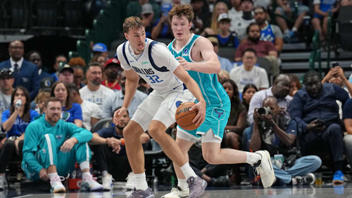 Cooper Flagg, Kon Knueppel, Charlotte Hornets v Dallas Mavericks Cooper Flagg, Kon Knueppel, Charlotte Hornets v Dallas Mavericks