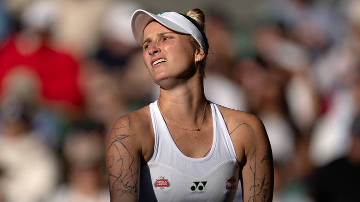 Markéta Vondroušová during Wimbledon 2025. Markéta Vondroušová during Wimbledon 2025.