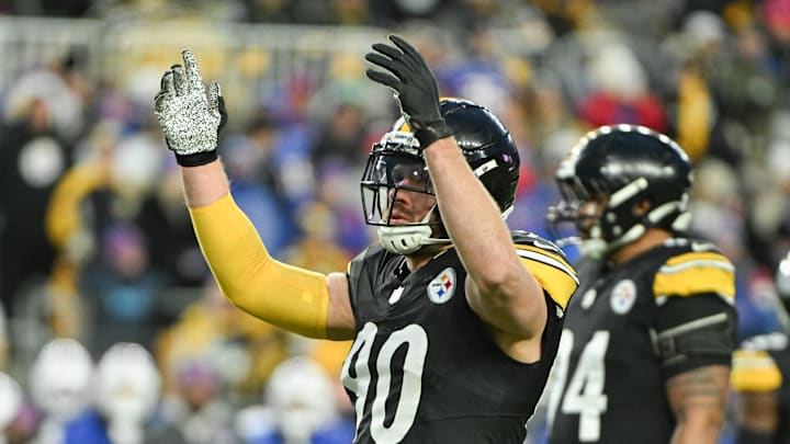Pittsburgh Steelers linebacker T.J. Watt. Pittsburgh Steelers linebacker T.J. Watt.