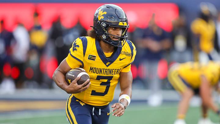 Sep 26, 2026; Morgantown, West Virginia, USA; West Virginia Mountaineers quarterback Michael Hawkins Jr. (3) warms up prior to their game against the Oklahoma State Cowboys at Milan Puskar Stadium. Mandatory Credit: Ben Queen-Imagn Images Sep 26, 2026; Morgantown, West Virginia, USA; West Virginia Mountaineers quarterback Michael Hawkins Jr. (3) warms up prior to their game against the Oklahoma State Cowboys at Milan Puskar Stadium. Mandatory Credit: Ben Queen-Imagn Images