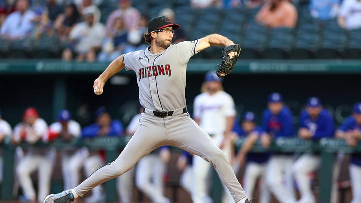 May 12, 2026; Arlington, Texas, USA; Arizona Diamondbacks pitcher Zac Gallen (23) throws against the Texas Rangers during the first inning at Globe Life Field. Mandatory Credit: Andrew Dieb-Imagn Images May 12, 2026; Arlington, Texas, USA; Arizona Diamondbacks pitcher Zac Gallen (23) throws against the Texas Rangers during the first inning at Globe Life Field. Mandatory Credit: Andrew Dieb-Imagn Images