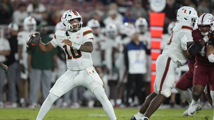 Miami Hurricanes quarterback Darian Mensah. Miami Hurricanes quarterback Darian Mensah.