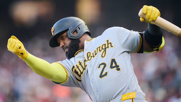 May 9, 2026; San Francisco, California, USA; Pittsburgh Pirates designated hitter Marcell Ozuna (24) takes a practice swing before batting against the San Francisco Giants during the fourth inning at Oracle Park. Mandatory Credit: Robert Edwards-Imagn Images May 9, 2026; San Francisco, California, USA; Pittsburgh Pirates designated hitter Marcell Ozuna (24) takes a practice swing before batting against the San Francisco Giants during the fourth inning at Oracle Park. Mandatory Credit: Robert Edwards-Imagn Images